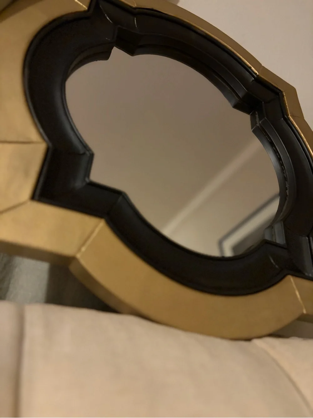 Ornate Gold and Black Decorative Wall Mirror - Home Wall Decor